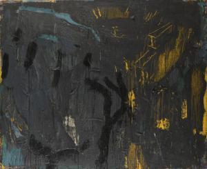 LE FLOCH Jean Luc 1945-2009,Sans titre noir et jaune,1985,Rossini FR 2023-01-17