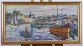 LE FORESTIER Rene 1903-1972,Dans le port de Concarneau près de la Ville Close,Adjug'art 2021-07-18