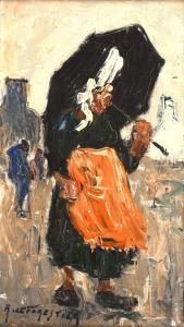LE FORESTIER Rene 1903-1972,Woman with umbrella,Ewbank Auctions GB 2024-07-25