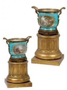 LE GUAY Éliza 1800-1800,A PAIR OF ORMOLU-MOUNTED SEVRES STYLE PORCELAIN TU,Christie's GB 2007-07-17