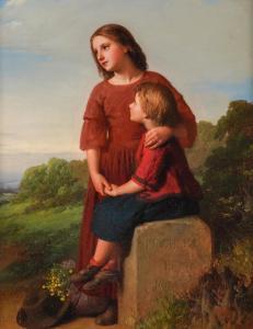 LE JEUNE Henry,Nearly Home - A boy and a girl,1862,Bellmans Fine Art Auctioneers 2024-03-28