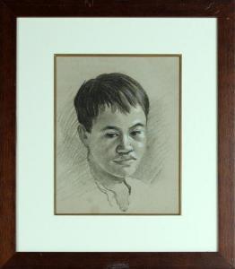 LE MOINE CHARLES ALFRED 1872-1918,Portrait d'enfant,Libert FR 2020-01-31