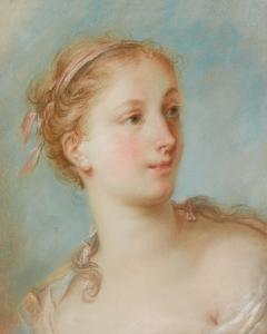 LE MOYNE Francois 1688-1737,Head of a young woman looking to her left,Sotheby's GB 2024-01-31