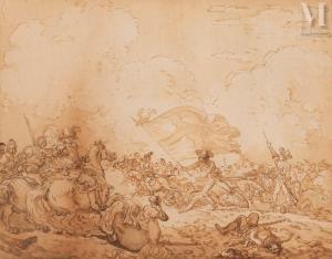 LE PAON Louis, Jean Baptiste 1736-1785,Scène de bataille,Millon & Associés FR 2022-05-19
