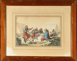 LE PIPPRE Septime Emeric M. 1833-1871,Zouaves au repos,Osenat FR 2024-04-07