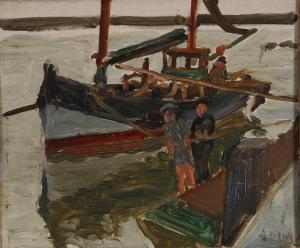 LE ROUX Henri 1872-1942,Bateau de pêche,Brussels Art Auction BE 2021-06-29