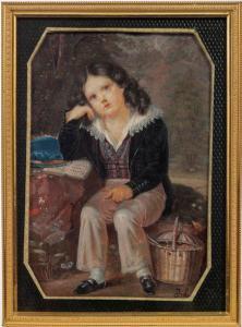 LE ROY Joseph François 1768-1829,Portrait d'un jeune garçon,19th century,Aguttes FR 2019-11-19