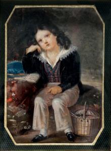 LE ROY Joseph François 1768-1829,Portrait d'un jeune garçon pensif,Binoche et Giquello FR 2015-11-20