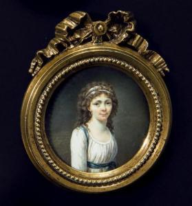 LE ROY Joseph François 1768-1829,Portrait d'une jeune femme,1795,Binoche et Giquello FR 2014-11-26