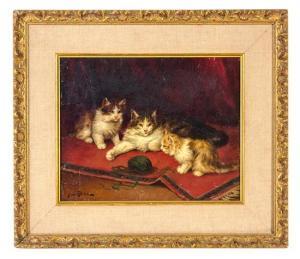 LE ROY Jules Gustave 1856-1921,Trois chats,Hindman US 2015-10-20