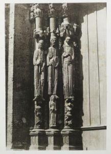 LE SECQ Henri 1818-1882,La Cathédrale de Chartres, trois statues,1870,Eric Caudron FR 2021-07-12