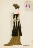 LE SEYEUX Jean 1800-1900,a watercolour costume design,Bloomsbury London GB 2005-11-17