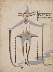 LE SEYEUX Jean 1800-1900,Costume pour une revue -L'Avion,Millon & Associés FR 2012-03-16