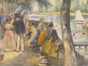 Le Sironi E,figures socialising on a riverbank,Crow's Auction Gallery GB 2018-01-17