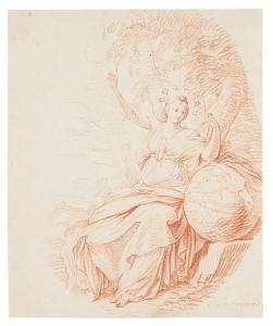 LE SUEUR Eustache 1617-1655,Urania, Muse of Astronomy,New Orleans Auction US 2023-01-27