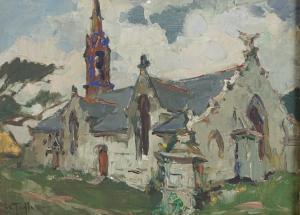 LE TOULLEC Jean Louis 1908-1999,Chapelle bretonne,Ruellan FR 2023-02-11