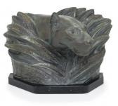 LE VERRIER Max 1891-1973,A GREEN PATINATED SPELTER HEAD OF A PANTHER,Christie's GB 2007-11-07