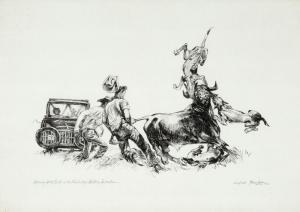 LEA Tom,Gathering Wild Bulls in the Kimberly's, Western Au,1972,Santa Fe Art Auction 2022-05-28