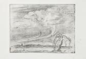 LEACH Bernard Howell 1887-1979,Boat, Willow Tree and Duck under Clouds,Woolley & Wallis 2022-03-16