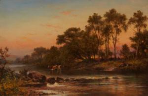 LEADER Benjamin William 1831-1923,The River at Dolgelly,1897,John Moran Auctioneers US 2024-04-10