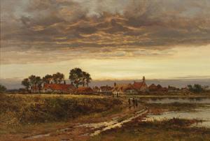 LEADER Benjamin William,The road through Barnard's Green, Worcestershire, ,1883,Bonhams 2024-03-14