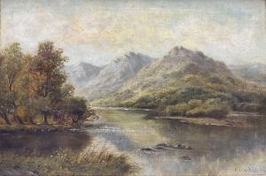 LEADER Charles 1868-1940,Hilly River Landscape,19th century,Duggleby Stephenson (of York) 2022-08-05