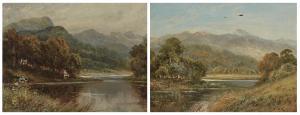LEADER Charles 1868-1940,Two views of a highland loch,1930,Rosebery's GB 2023-07-19
