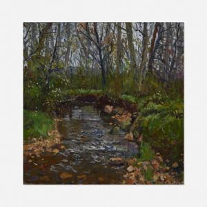 LEAKE Eugene W,Early Spring, Houk's Mill Stream,1980,Rago Arts and Auction Center 2021-12-08