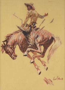 LEAL Mack 1892-1962,Cowboy on Bucking Bronco,Simpson Galleries US 2020-06-07