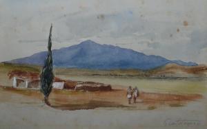 LEAR Edward 1812-1888,Greek Landscape,David Lay GB 2018-07-26