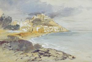 LEAR Edward 1812-1888,View of Porto Maurizio, Italy,1864,Woolley & Wallis GB 2024-03-06