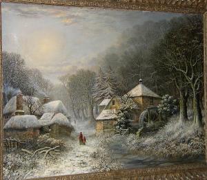 LEAVER Charles 1824-1888,Figures by an overshot mill in winter,Bonhams GB 2004-11-16