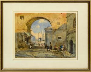 LEAVER Noel Harry,North African Street Scene with Figures,5th Avenue Auctioneers 2025-03-05