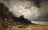 LEBAS Hippolyte Gabriel 1812-1880,Grande marée par temps de pluie Toile,1876,Osenat FR 2012-11-18