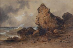 LEBAS Hippolyte Gabriel 1812-1880,Les débris du naufrage sur la côte,Kapandji Morhange FR 2022-06-24