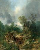 LEBAS Hippolyte 1782-1867,Jeune femme et son chien au bord d'une rivière,De Maigret FR 2019-12-11