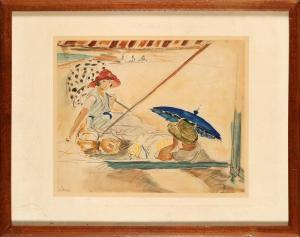 LEBASQUE Henri 1865-1937,Jeunes femmes au parasol,Coutau-Begarie FR 2012-10-24