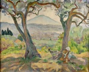 LEBASQUE Henri 1865-1937,Paysage au Cap Sicié,1911,Mercier & Cie FR 2010-05-02