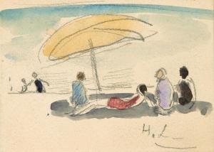 LEBASQUE Henri 1865-1937,Scène de plage,Artcurial | Briest - Poulain - F. Tajan FR 2024-04-04