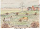 LEBDUSKA Lawrence H 1894-1966,Grazing Horses,Heritage US 2022-12-15