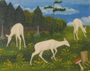 LEBDUSKA Lawrence H 1894-1966,White fawns in a field,1937,Christie's GB 2007-12-13