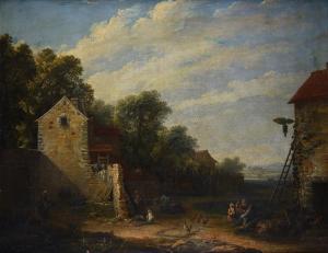 LEBEL Antoine 1705-1793,Paesaggio rurale con figure,Galleria Pananti Casa d'Aste IT 2023-02-17