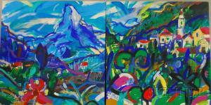 LEBER Paul 1928,Four Swiss Landscape Compositions,Skinner US 2012-07-18