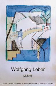 LEBER Wolfgang 1936,Stadtraum mit Figur,,1981,Ostdeutsche DE 2023-11-18