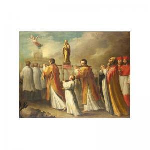 LEBLANC Horace,procession de la vierge vers le château saint-ange,1627,Sotheby's 2002-06-27