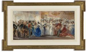 LEBLANC Théodore 1800-1837,QUEEN ADELAIDE'S FIRST DRAWING ROOM,1834,Sotheby's GB 2011-10-18