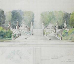 LEBRET Paul Joseph 1875,PROJECT FOR A MONUMENTAL STAIRCASE IN A PARK,William Doyle US 2004-05-19