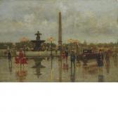 LEBRUN Marc Eugène 1867-1920,The Streets of Paris,William Doyle US 2013-06-05
