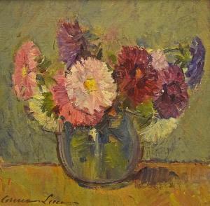 LECCA Corina 1908-1990,Vas cu flori / Vase with flowers,GoldArt RO 2017-04-26