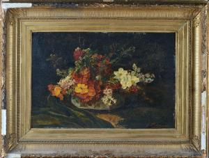 LECLAIRE Victor 1830-1885,Still life of flowers,1874,Bellmans Fine Art Auctioneers GB 2020-11-24